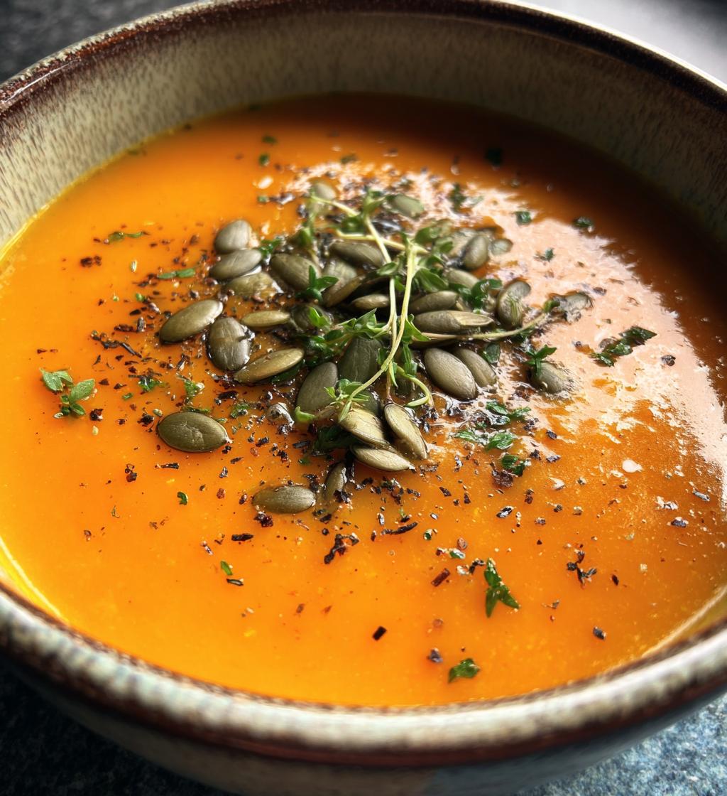 Roasted Butternut squash soup - detail 1