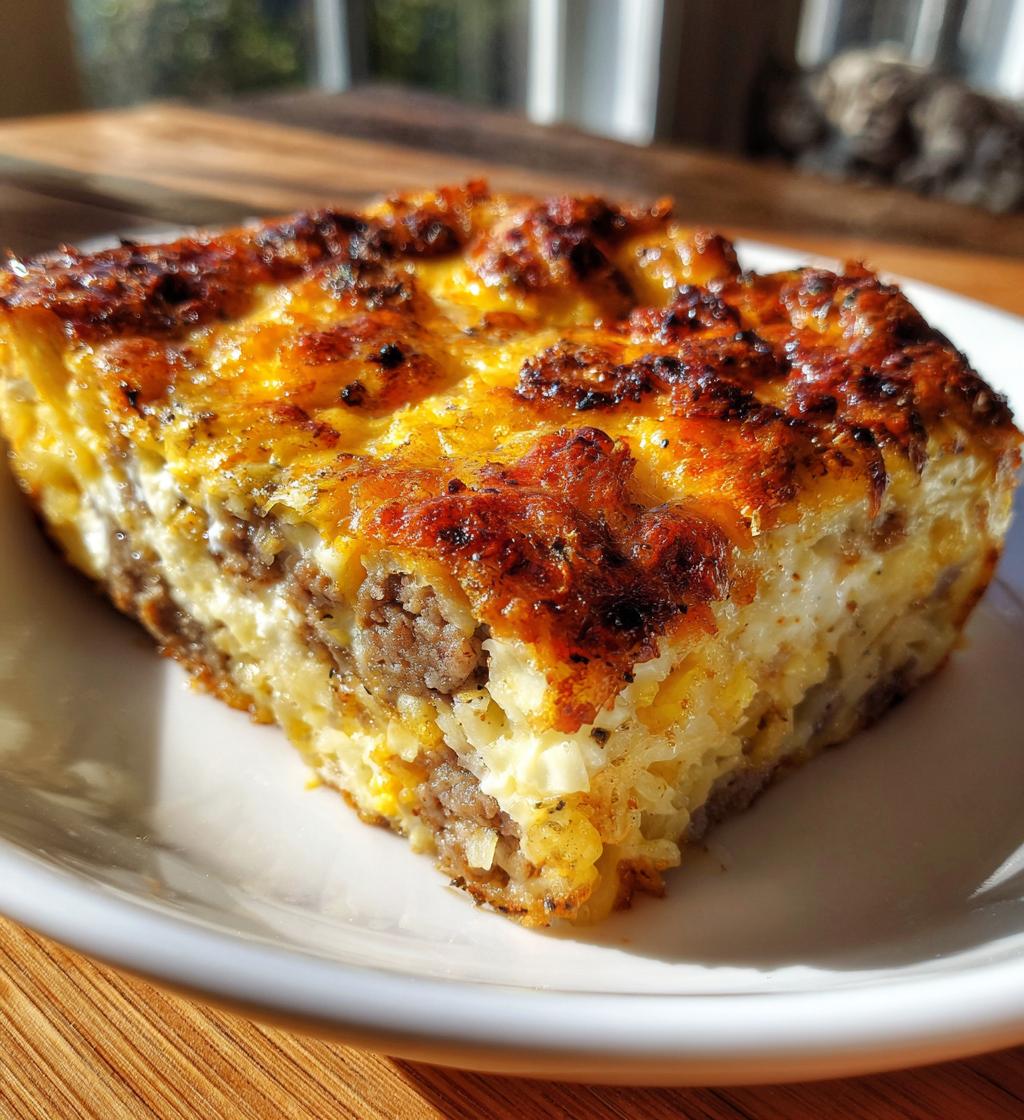 Sausage, Egg & Cream Cheese Hashbrown Casserole - detail 1