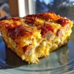 Sausage, Egg & Cream Cheese Hashbrown Casserole
