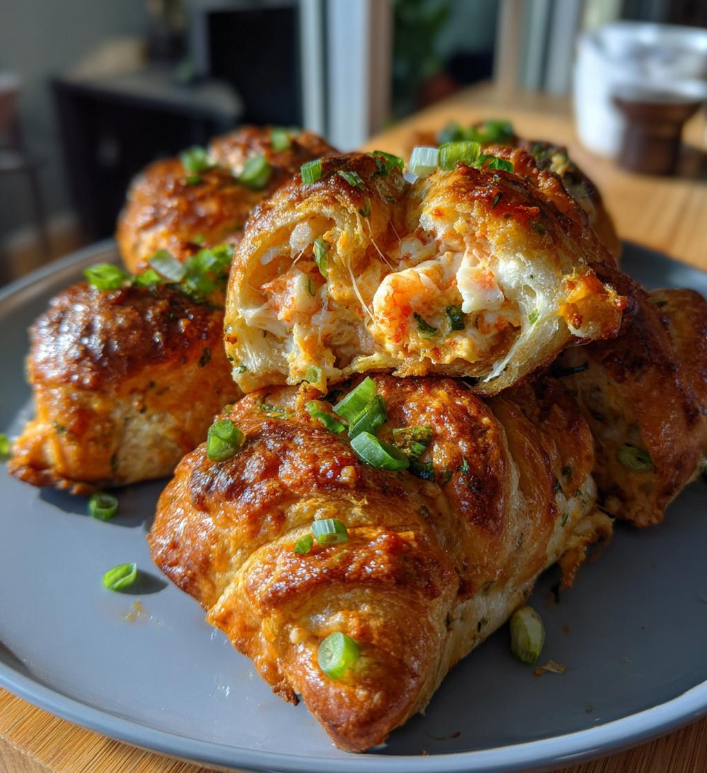 Shrimp and Crab Stuffed Crescent Bombs