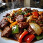Sizzling Chinese Pepper Steak with Onions