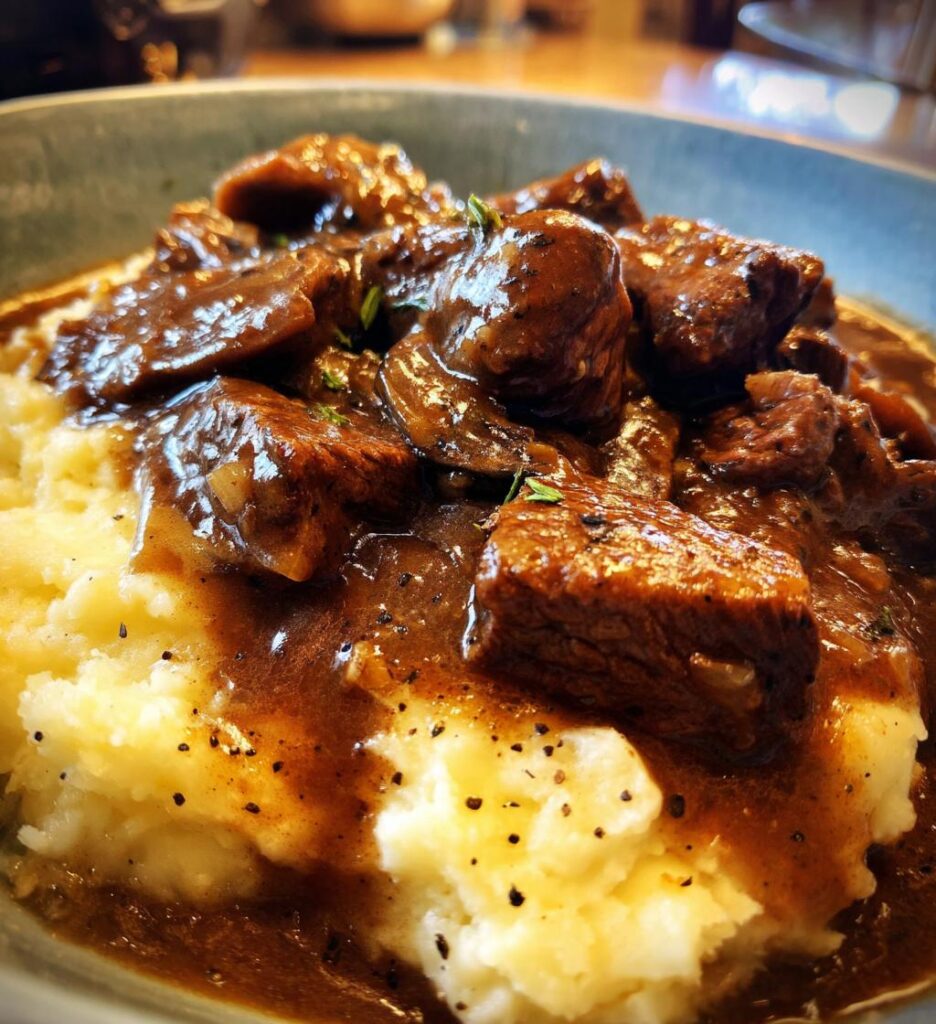 Slow Cooker Beef Tips with Gravy