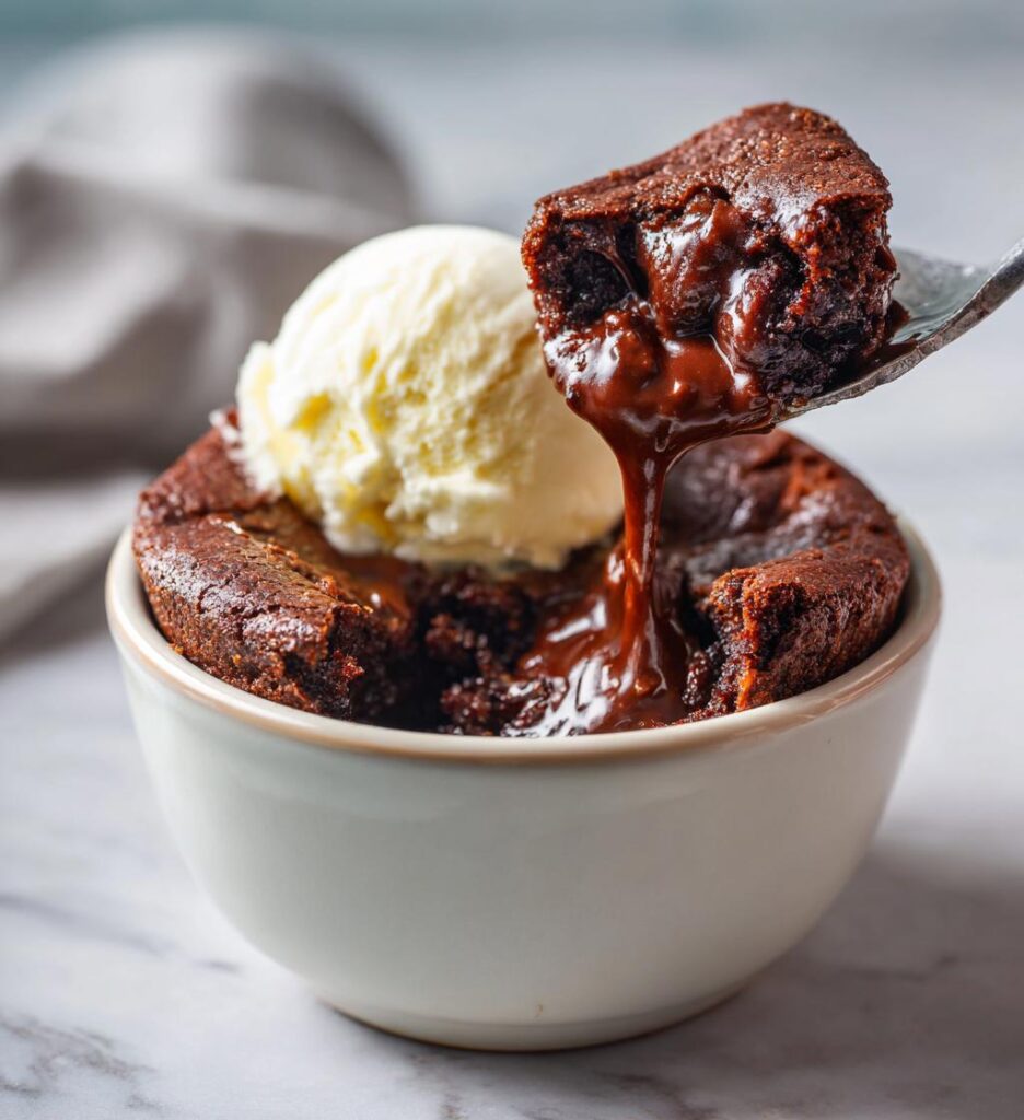 Slow Cooker Chocolate Lava Brownie Pudding