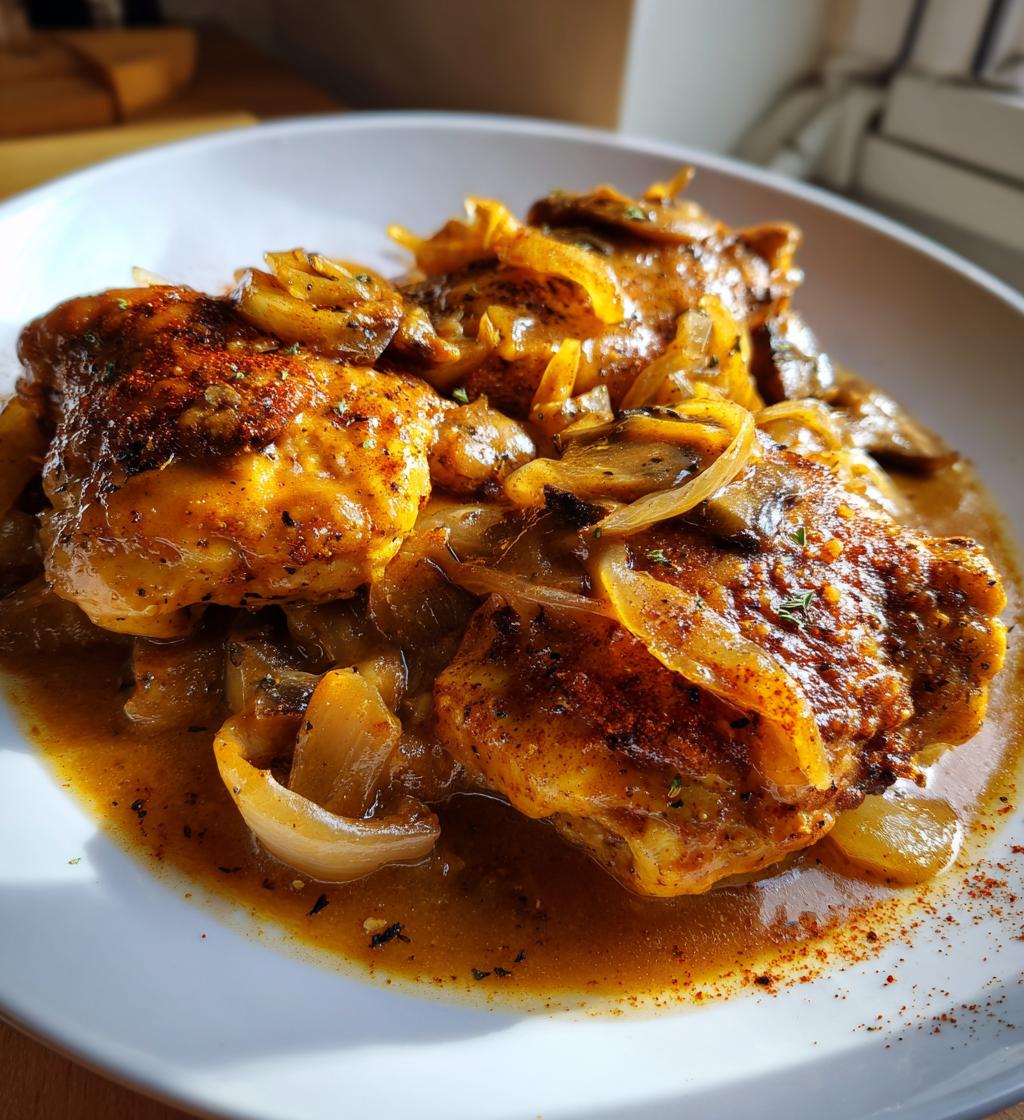 Smothered Chicken Thighs with Gravy - detail 1