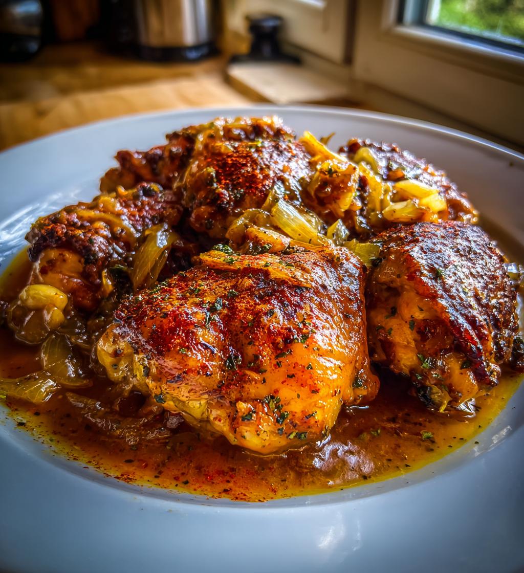 Smothered Chicken Thighs with Gravy