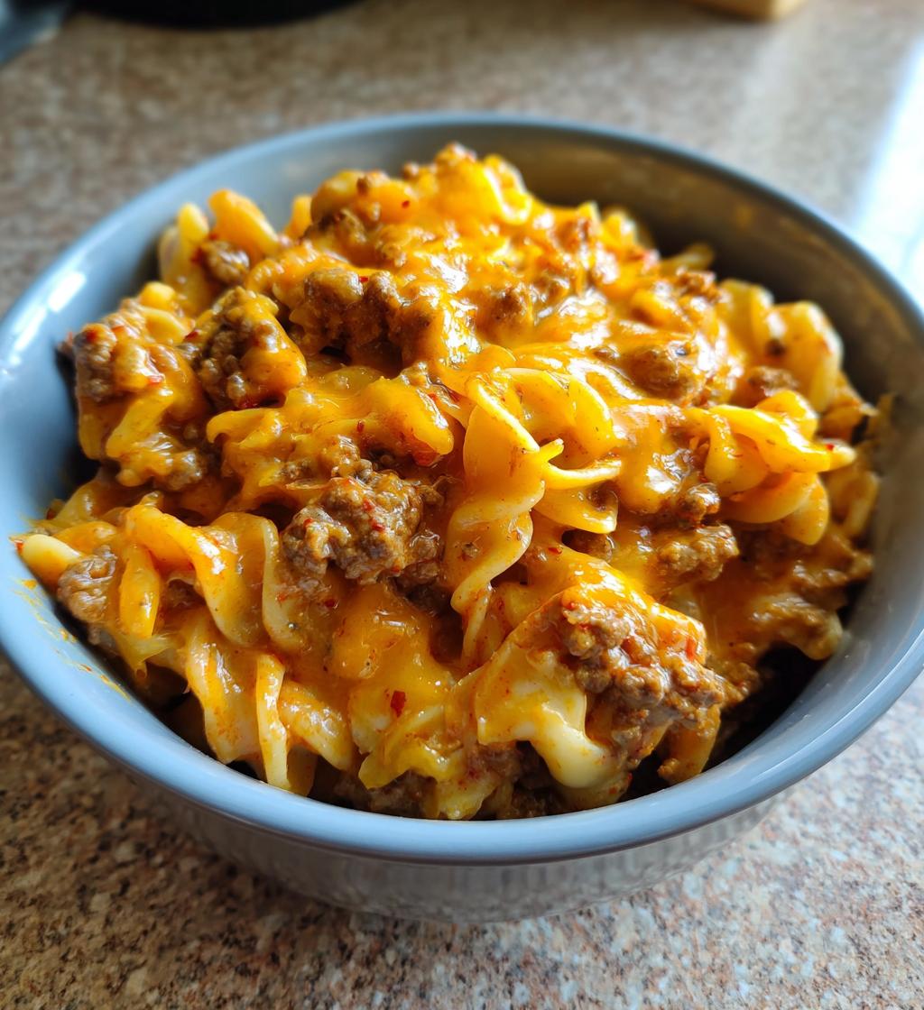 Stovetop Creamy Ground Beef Pasta