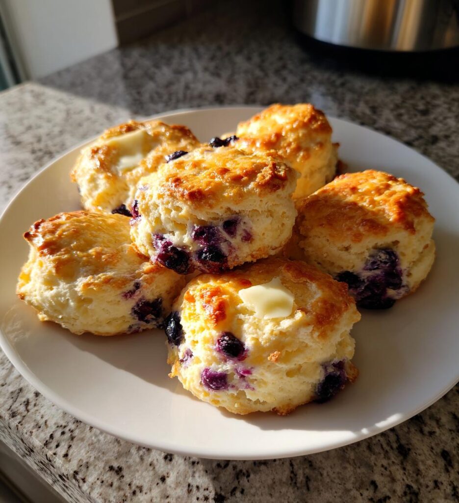 Sweet Blueberry Buttermilk Biscuits