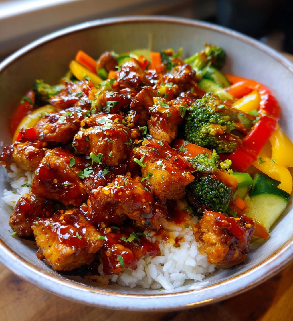 Sweet Chili Chicken Bowl with Coconut Lime Drizzle - detail 1