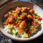 Sweet Chili Chicken Bowl with Coconut Lime Drizzle