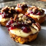 Sweet Potato Rounds Brie Cranberry Pecans