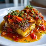 Tilapia in Roasted Pepper Sauce
