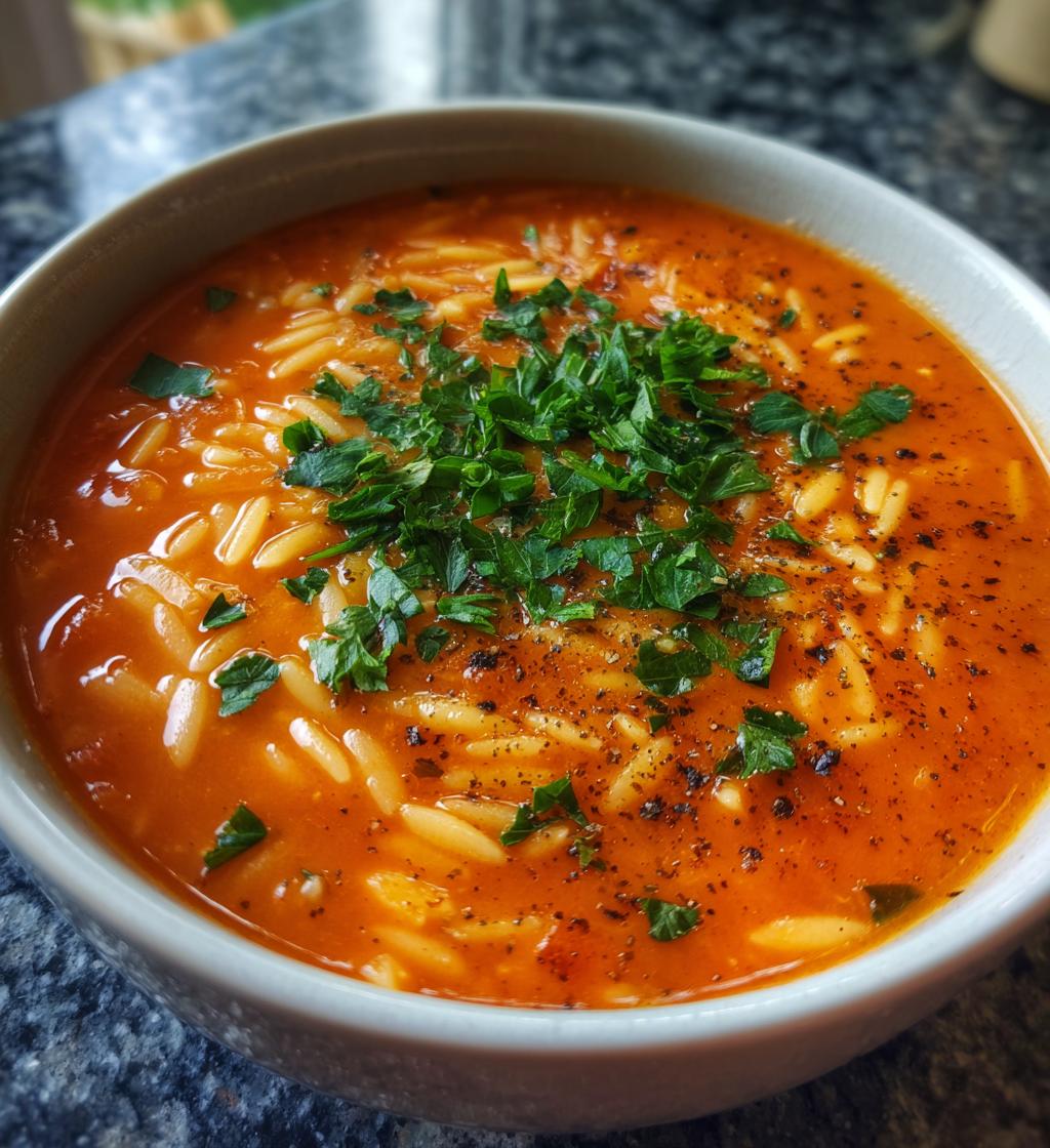 Tomato Orzo Soup - detail 1