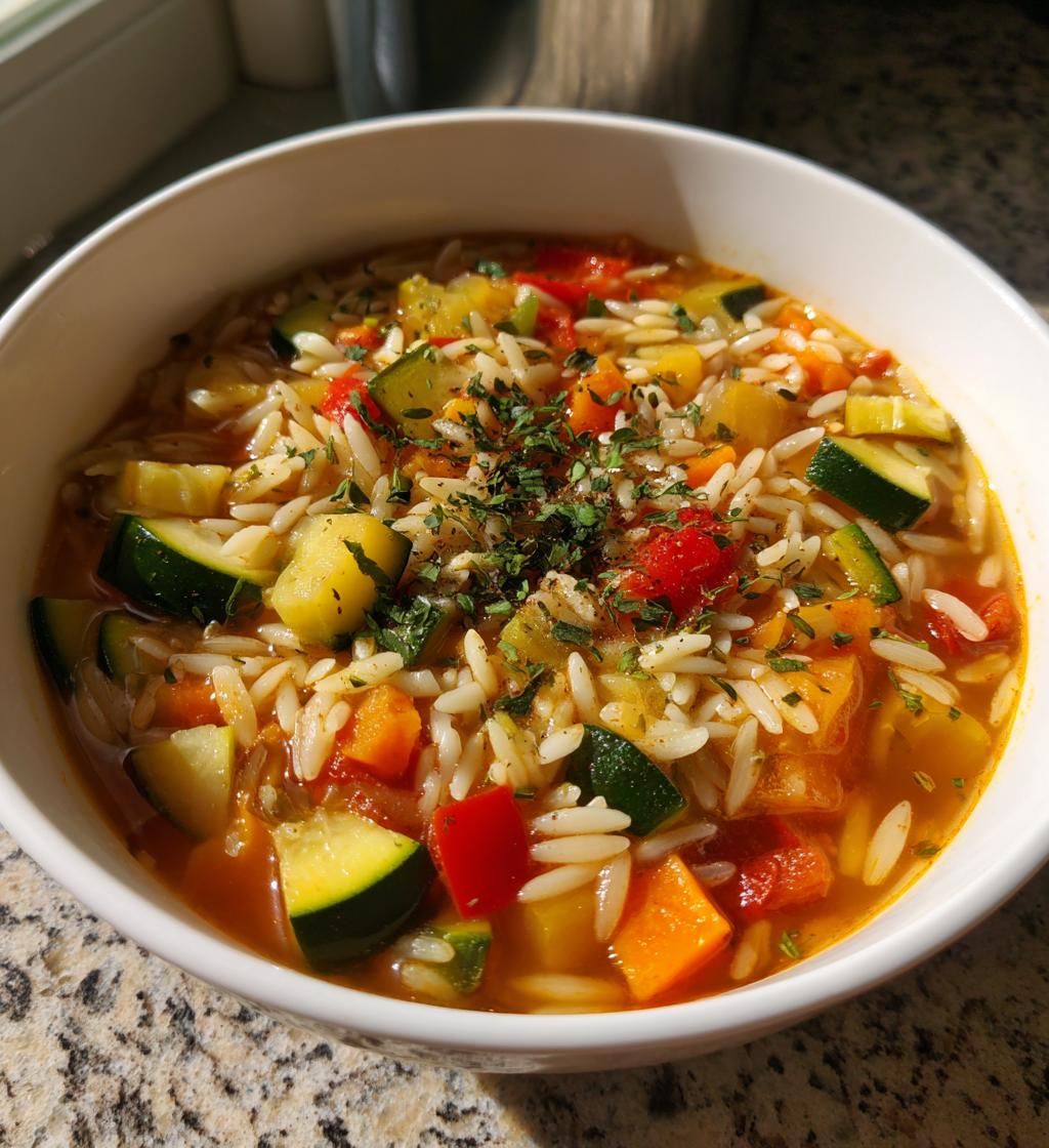 Veggie Orzo Soup - detail 1