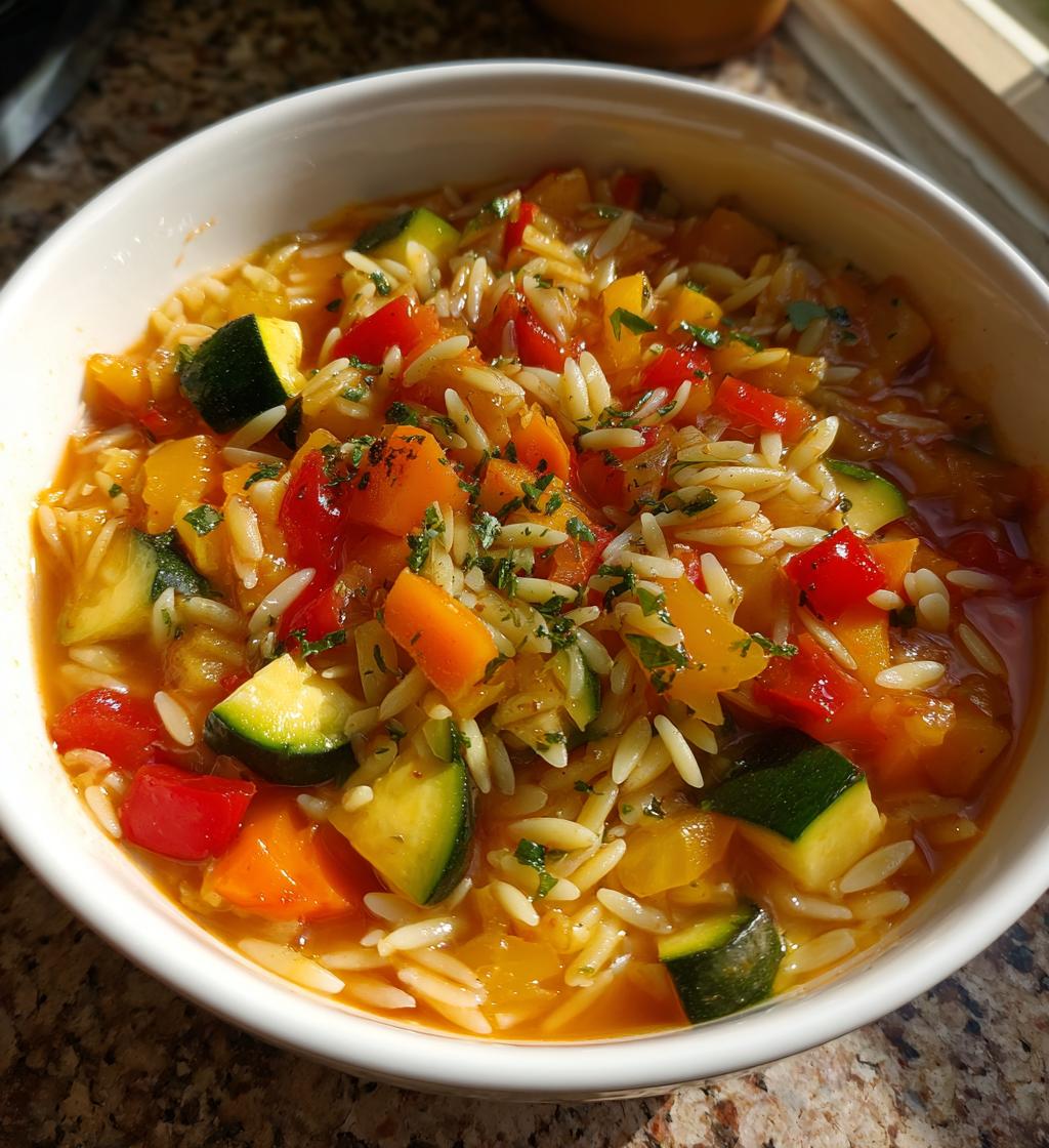 Veggie Orzo Soup
