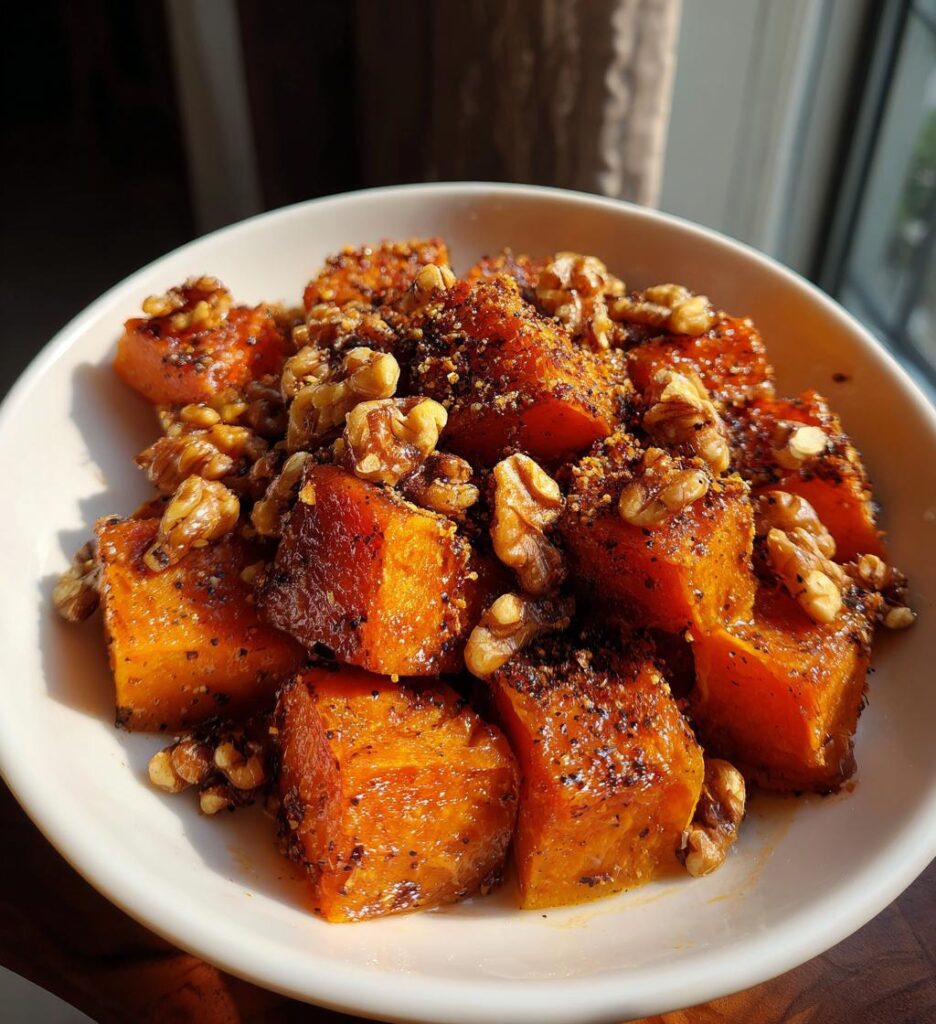 Walnut Maple Roasted Sweet Potatoes