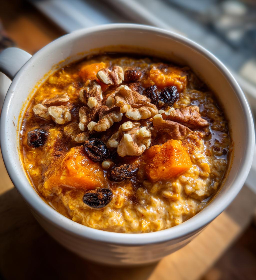 Warm Spiced Pumpkin Oatmeal