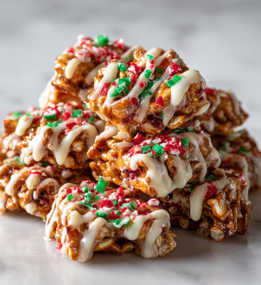 White Chocolate Peppermint Pretzel Crisps