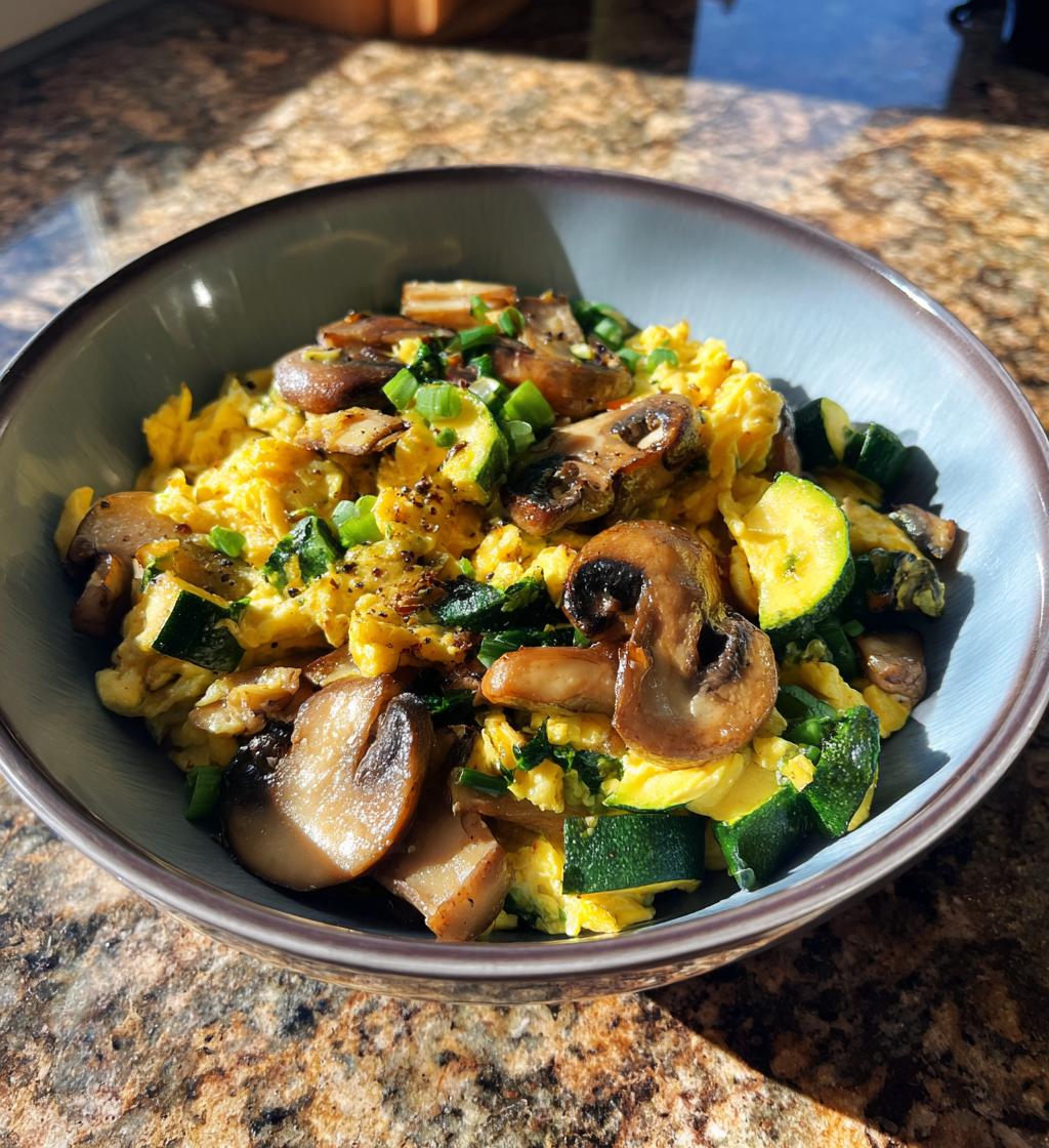 Zucchini & Mushroom Scramble - detail 1