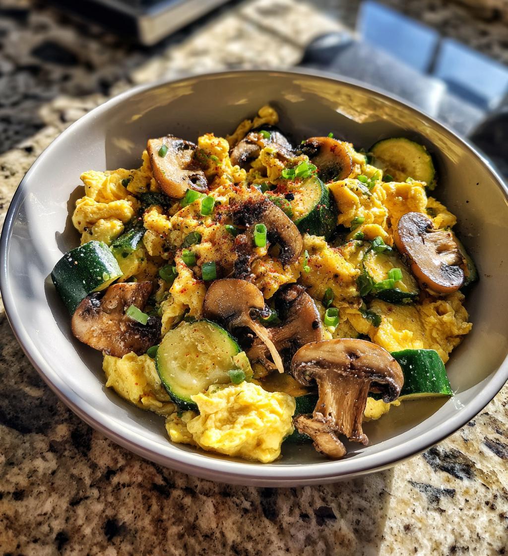 Zucchini & Mushroom Scramble