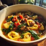 autumn tortellini soup with sausage