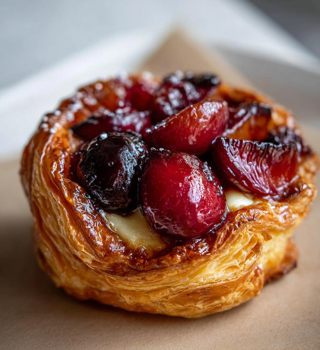 baked brie puff pastry roasted plums - detail 1