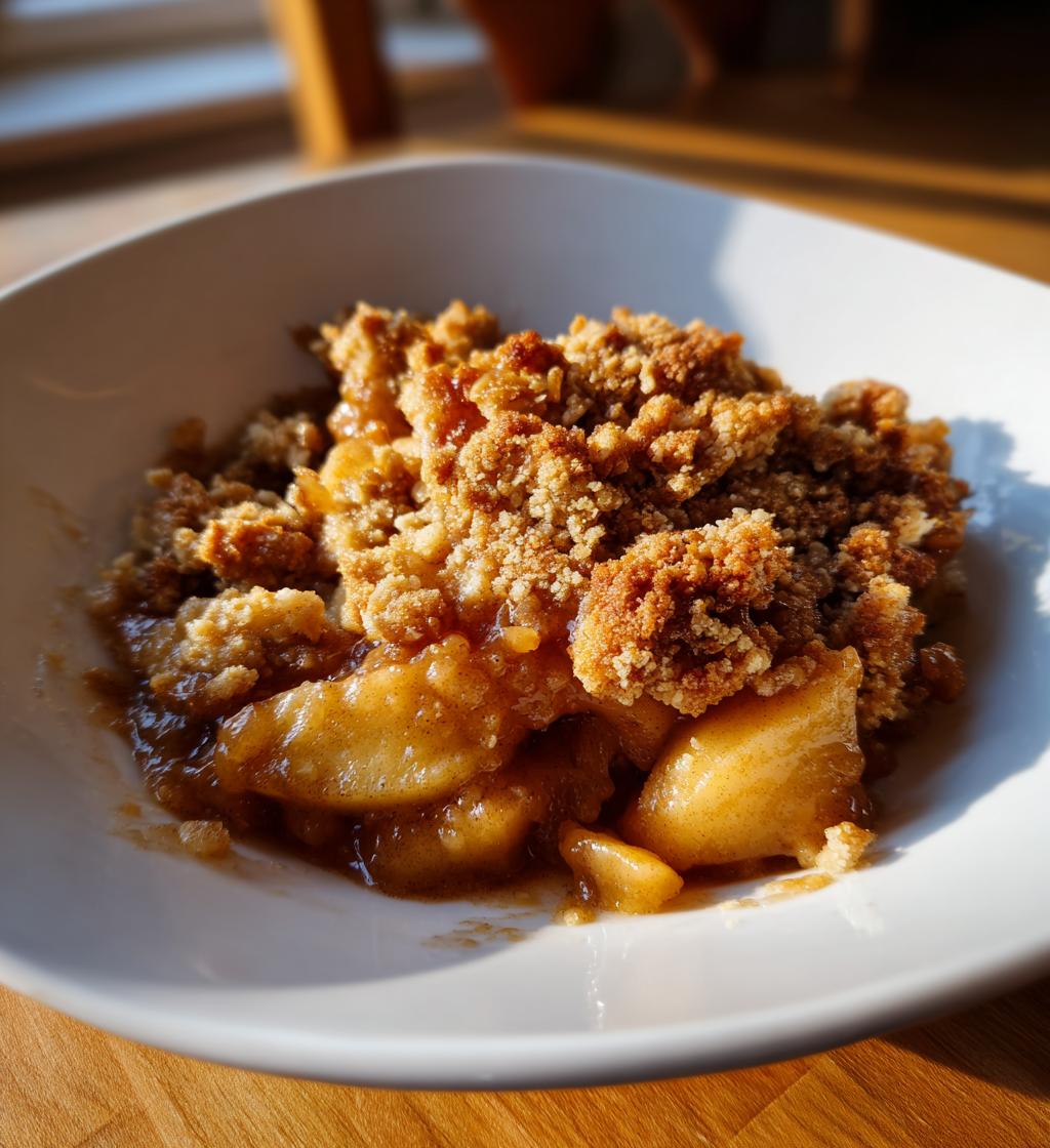 classic apple crumble - detail 1