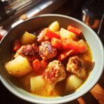 comforting chicken soup with potatoes