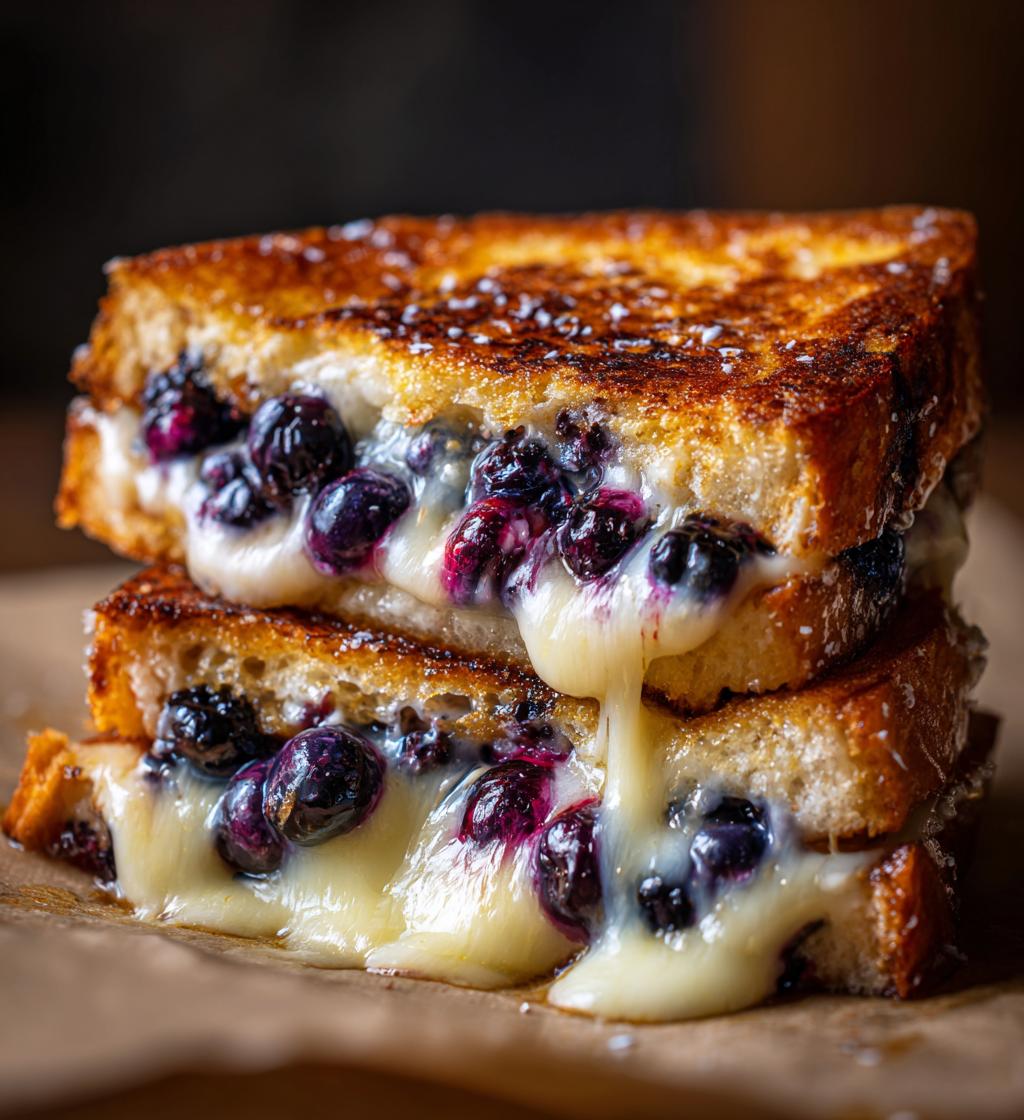 crispy blueberry grilled cheese - detail 1