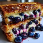 crispy blueberry grilled cheese