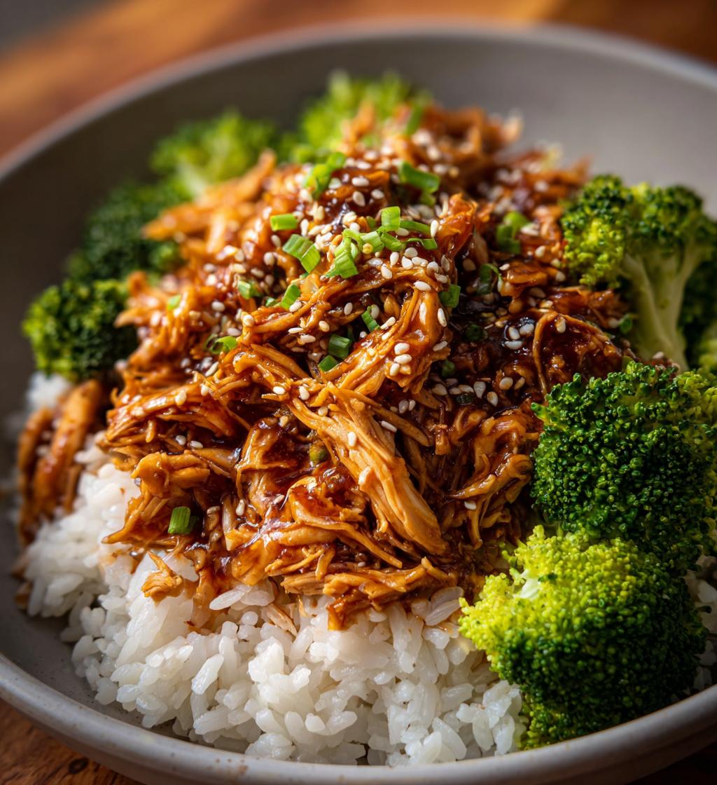 crockpot teriyaki chicken and rice - detail 1