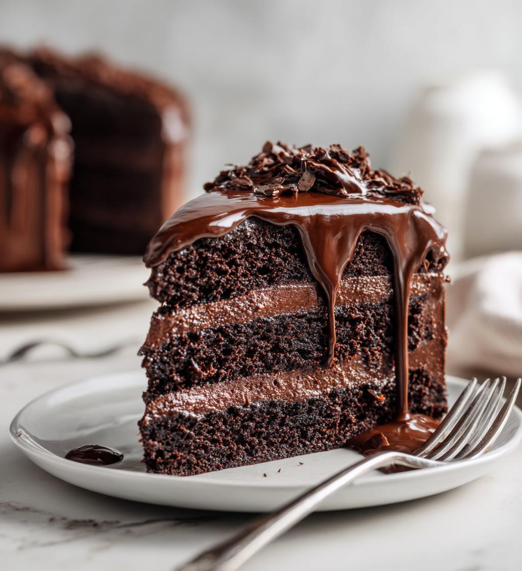 midnight fudge cake - detail 1