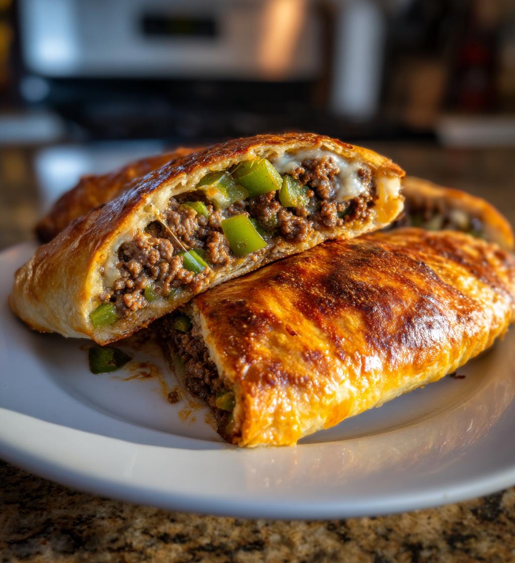 philly cheesesteak stromboli - detail 1