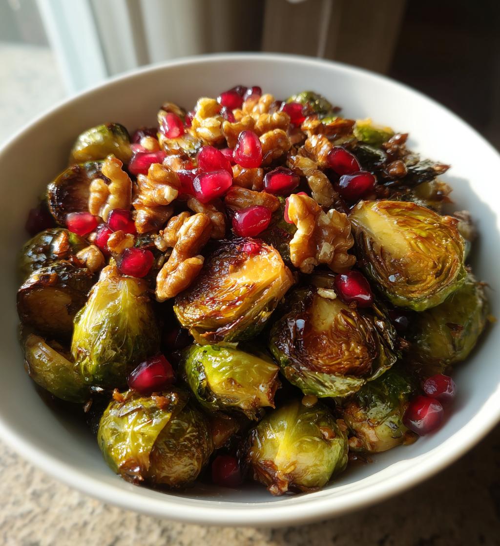 pomegranate brussels sprouts - detail 1