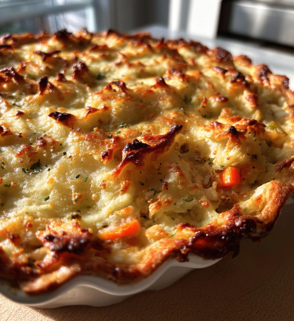 turkey mashed potato pie - detail 1