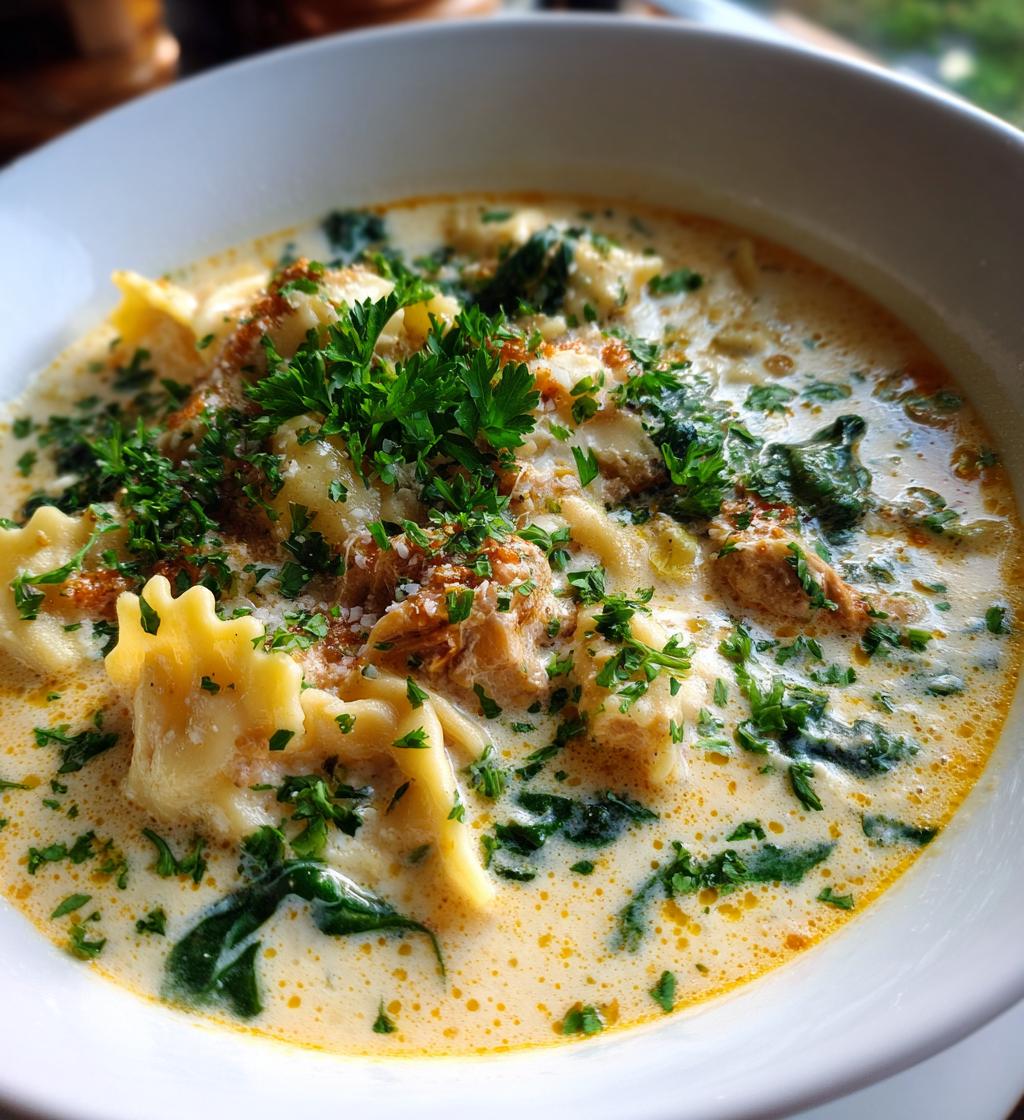 Alfredo Lasagna Soup