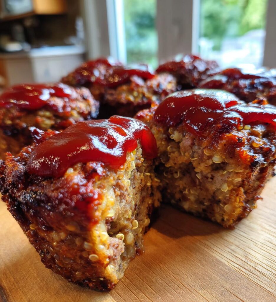 BBQ Meatloaf Muffins with Beef and Quinoa