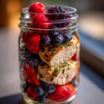 Balsamic Chicken and Berry Mason Jar