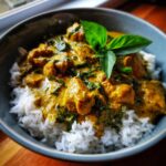 Basil Chicken in Coconut Curry Sauce