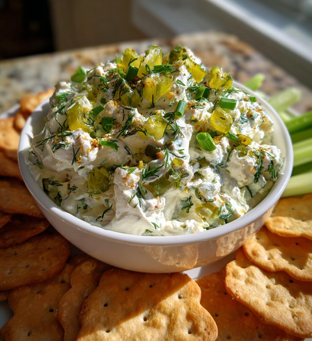 Best Dill Pickle Cottage Cheese Dip