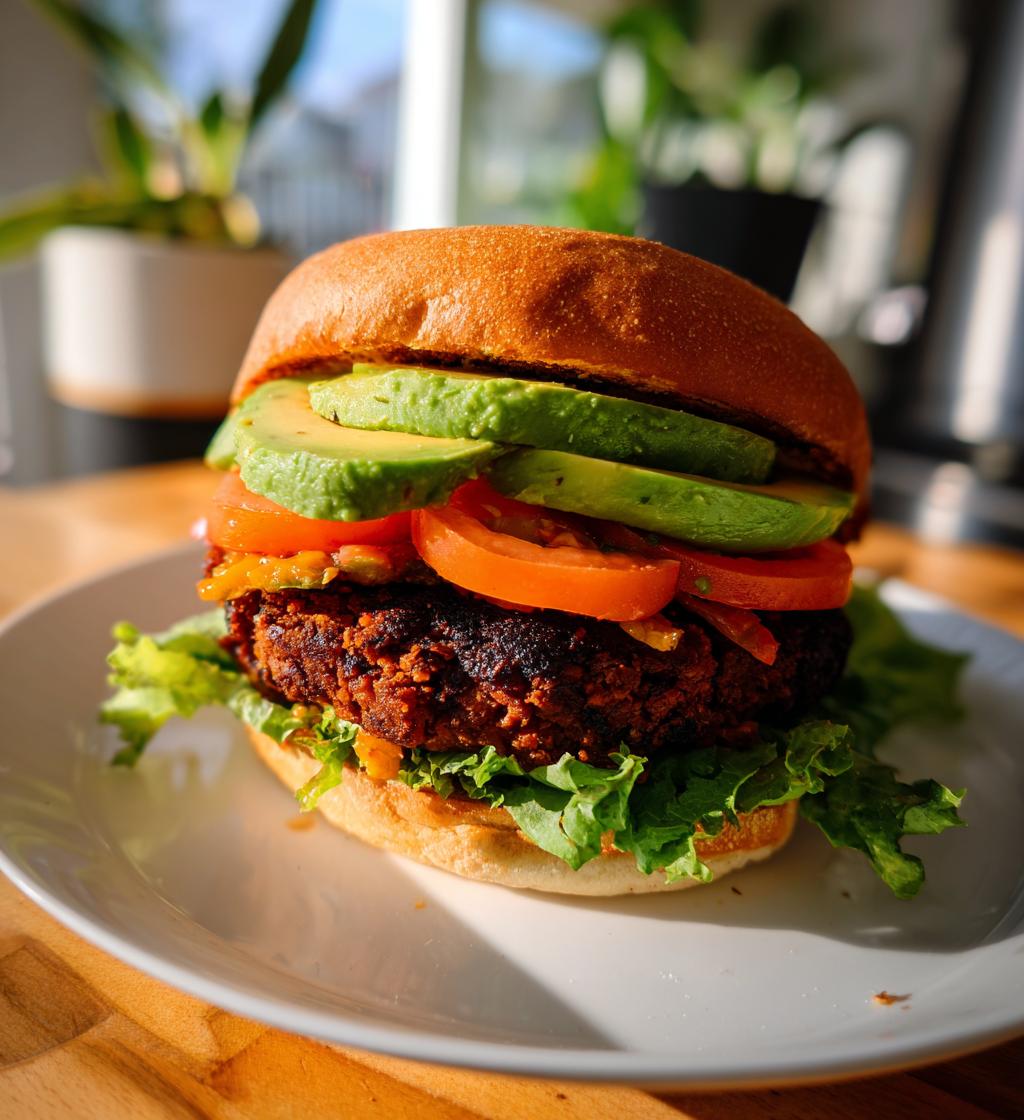 Black Bean Burger - detail 1