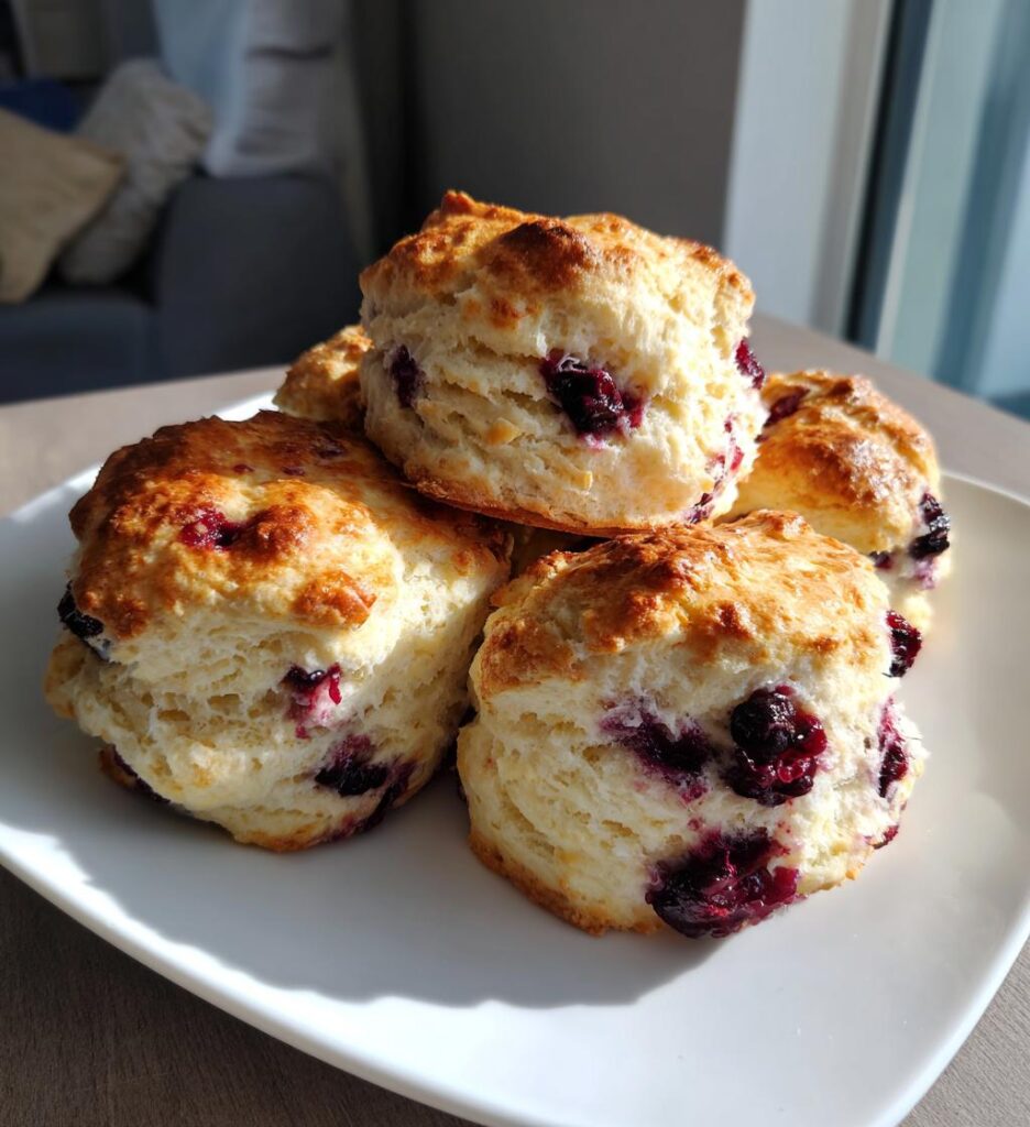 Blueberry Biscuits with Buttermilk