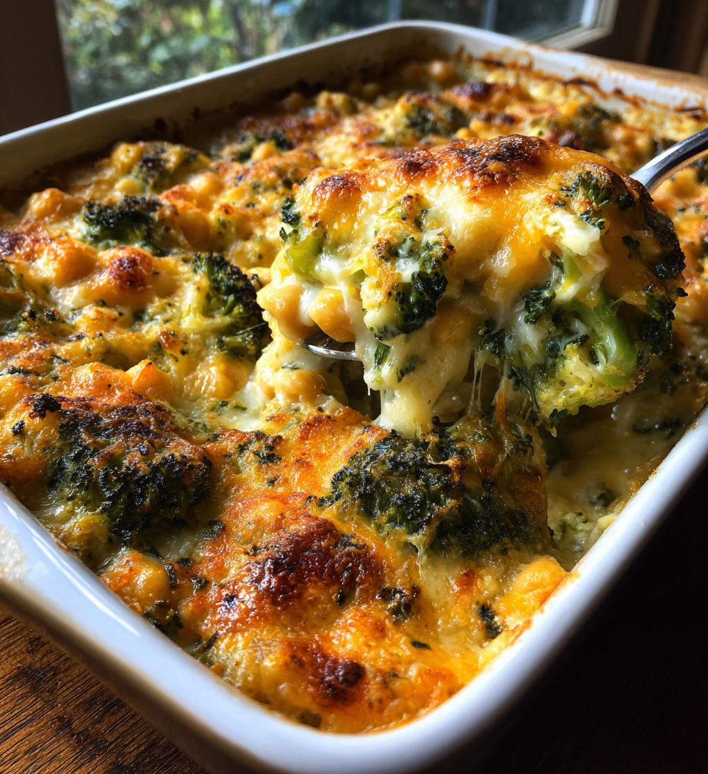 Broccoli and Chickpea Casserole
