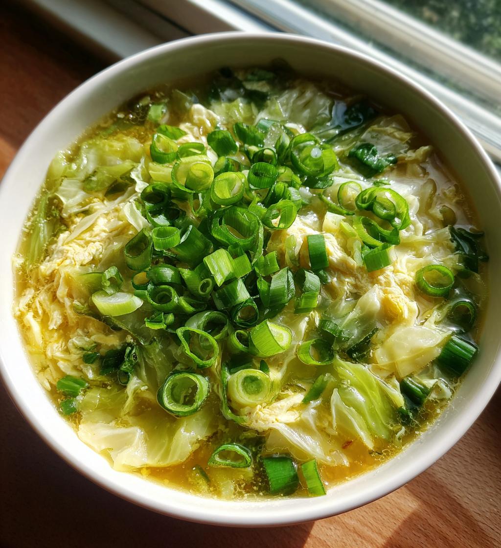 Cabbage Egg Drop Soup - detail 1