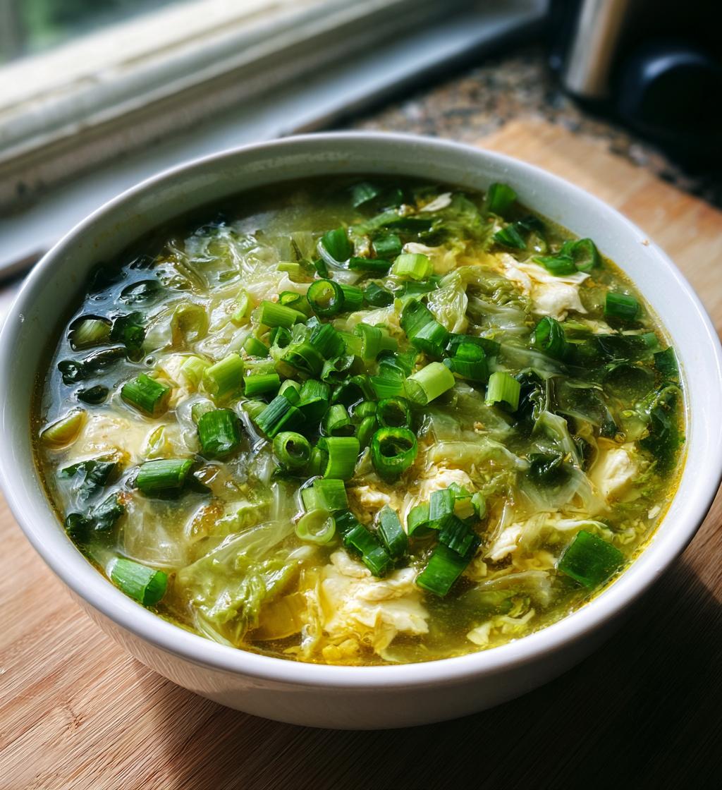 Cabbage Egg Drop Soup