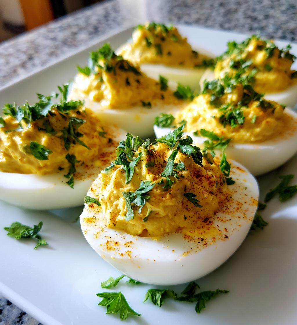 Caesar Deviled Eggs