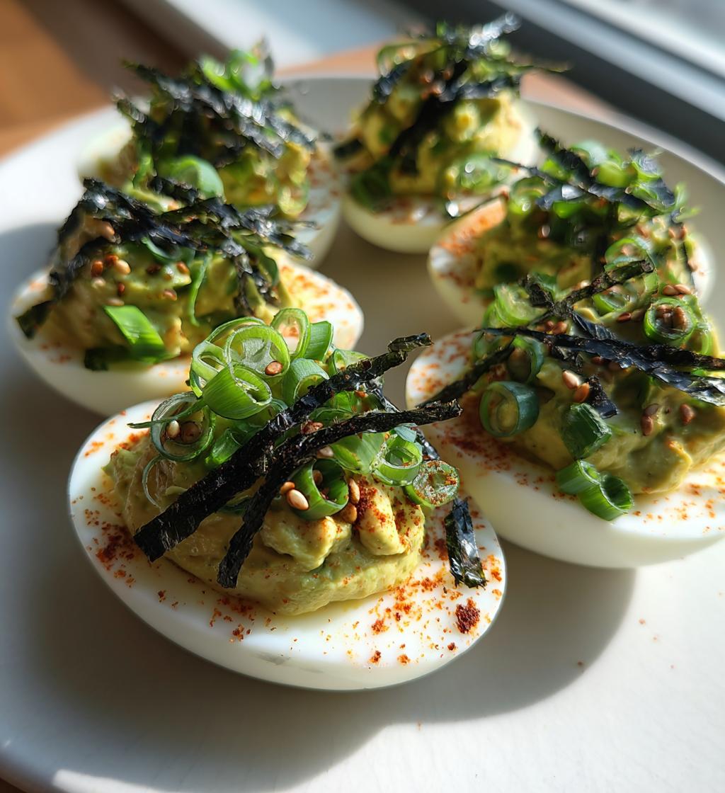 California Roll Style Deviled Eggs