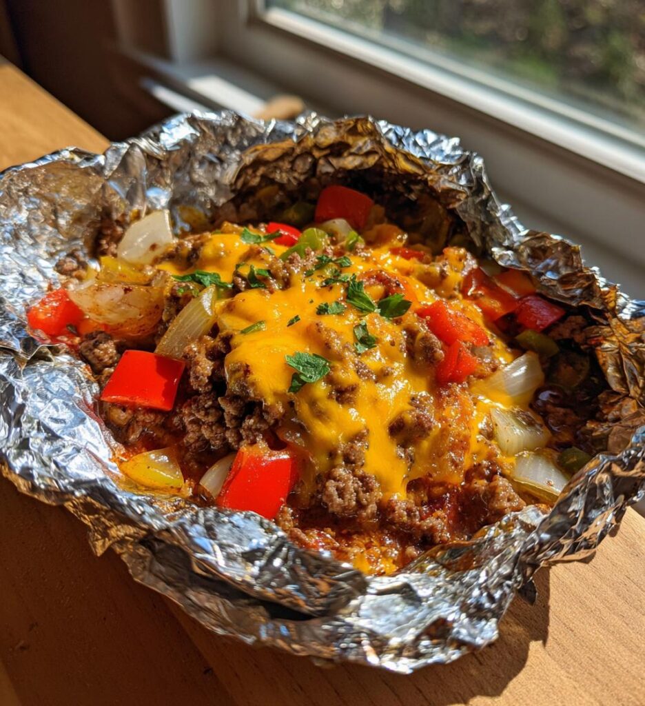 Campfire Cheeseburger Hobo Packets