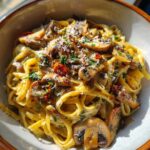 Caramelized Leek and Mushroom Gruyere Pasta