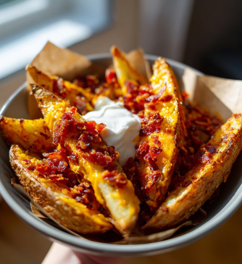 Cheddar Bacon Potato Wedges