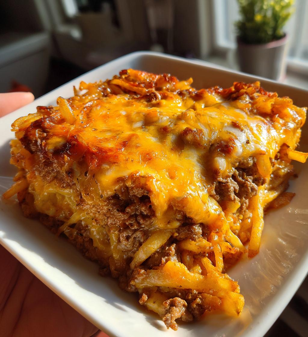 Cheeseburger French Fry Casserole